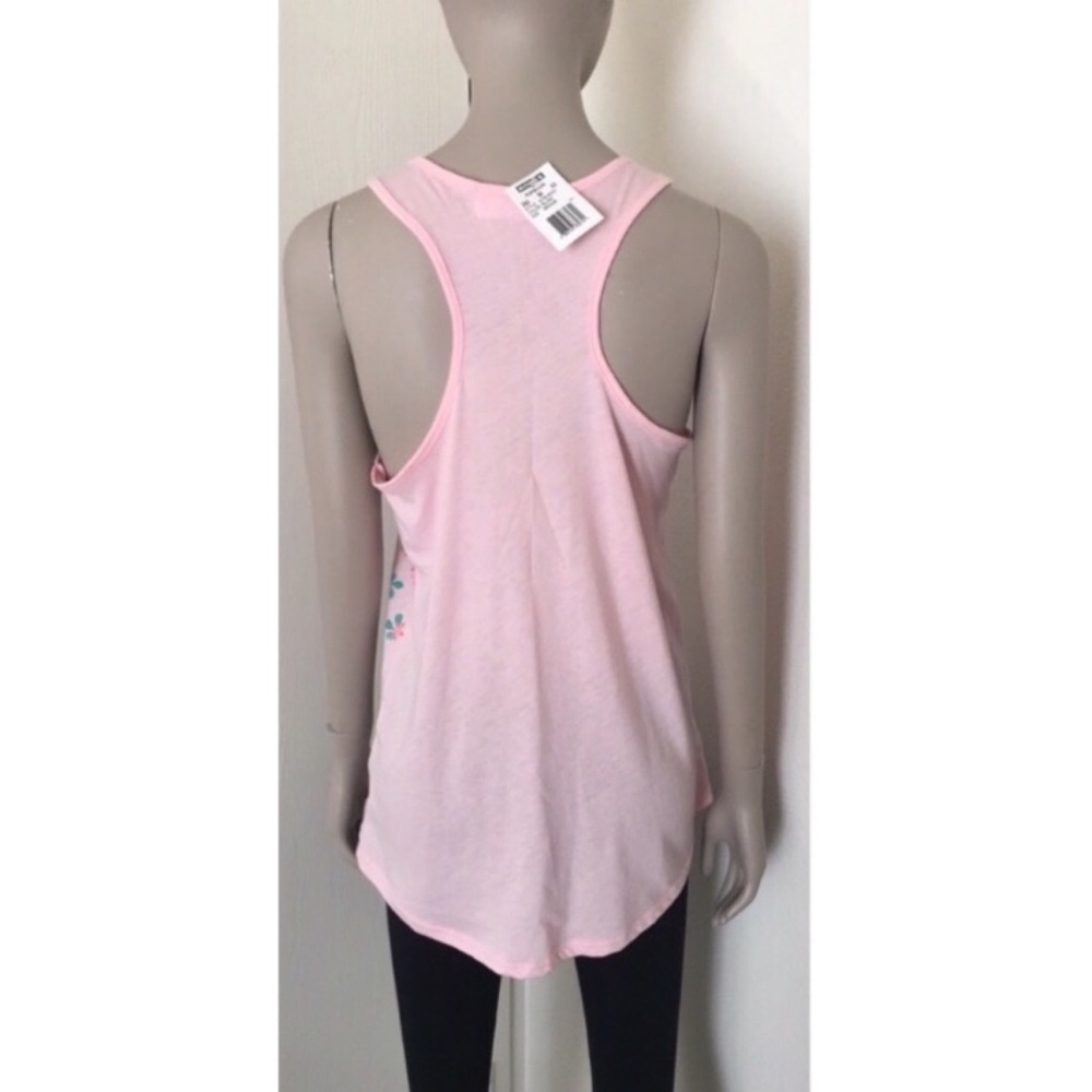 Mighty Fine Pink Floral Kiss Tank Top - Picture 2 of 8